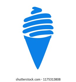 Blue ice cream icon – stock vector