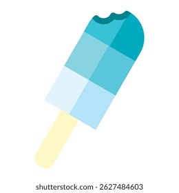 Blue ice cream isolated. Vector illustration of ice cream. Ice cream icon for business