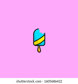 blue ice cream vector design