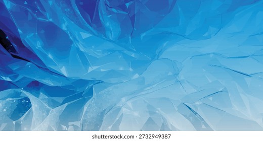 Blue Ice Crystal Background With Abstract Geometric Texture For Cold Calm Visuals modern illusration epsd10