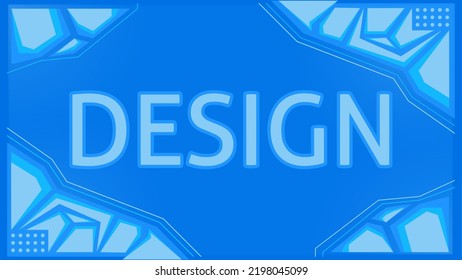 Blue ice design. Abstract background illustration. Background for banner, template, graphic, poster or landing page. Winter design wallpaper 