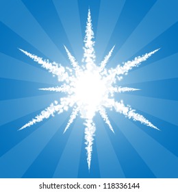 Blue ice explosion