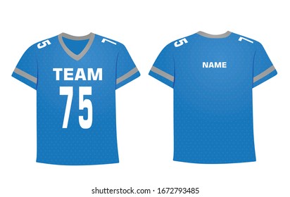 Blue ice hockey shirt. vector illustration