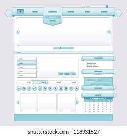 Blue ice ribbon, User Interface elements.