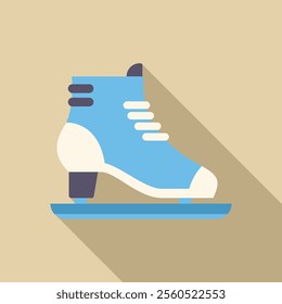 Blue ice skate for speed skating, representing winter sports and outdoor recreation