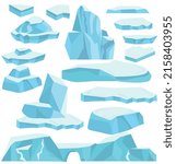 blue  iceberg Vector Set pieces
