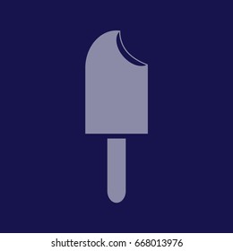 Blue ice-cream icon vector