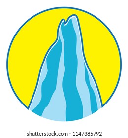 blue iced mountain