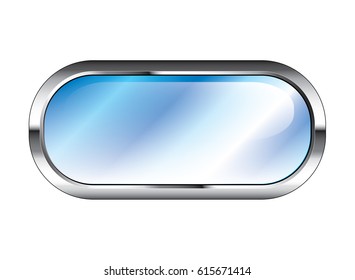 Blue ice-themed oval background, with space for your text. Vector illustration.