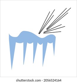 blue icicle frost isolated line