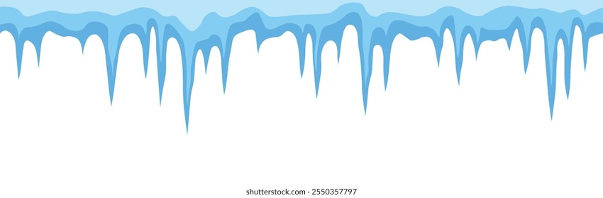 blue icicles on white backround vector illustration, icicle backround