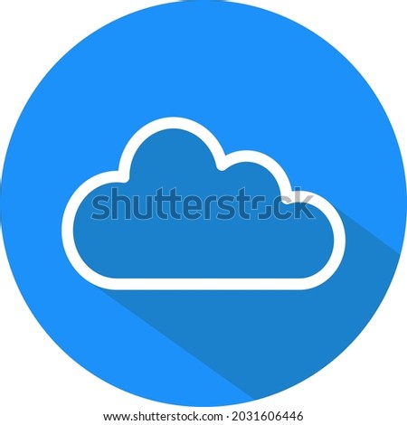 Blue icloud, illustration, vector, on a white background.