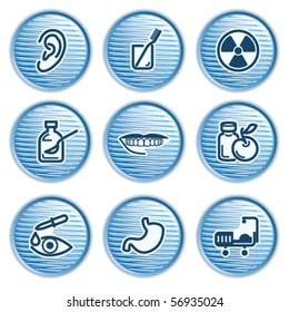 Blue icon with button 15