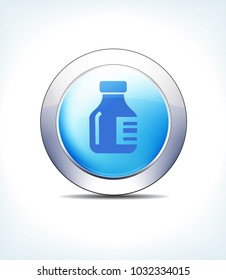 Blue Icon Button Medicine bottle, Healthcare & Pharma