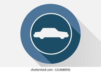 Blue icon of cars.