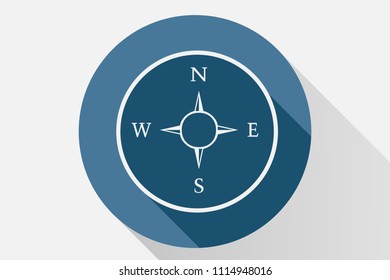 Blue icon of coordinates of a gps.
