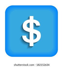 Blue icon with dollar symbol