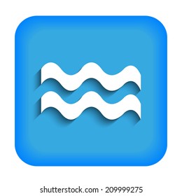 Blue icon with the image Aquarius