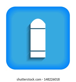 Blue icon with the image of a big bullet