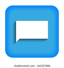Blue icon with the image of the dialog box