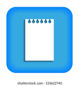 Blue icon with the image of a leaf from notepad