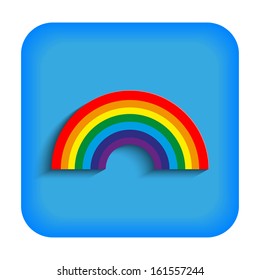 Blue icon with the image of the rainbow