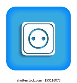 Blue icon with the image socket