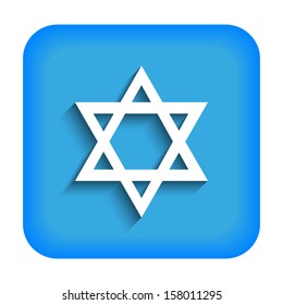 Blue icon with the image of the Star of David