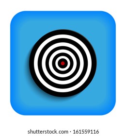 Blue icon with the image of a target