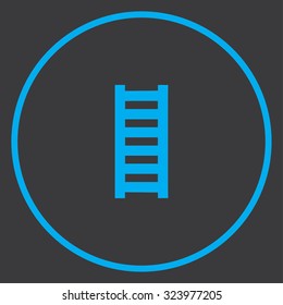 A Blue Icon Isolated on a Grey Background inside a circle - Ladder