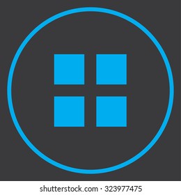 A Blue Icon Isolated on a Grey Background inside a circle - Image Grid