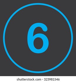 A Blue Icon Isolated on a Grey Background inside a circle - 6