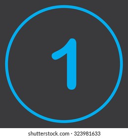 A Blue Icon Isolated on a Grey Background inside a circle - 1