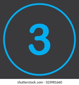 A Blue Icon Isolated on a Grey Background inside a circle - 3