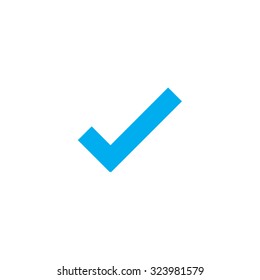 A Blue Icon Isolated on a White Background - Tick