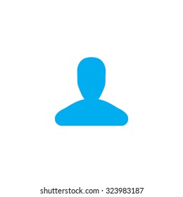 A Blue Icon Isolated on a White Background - Man