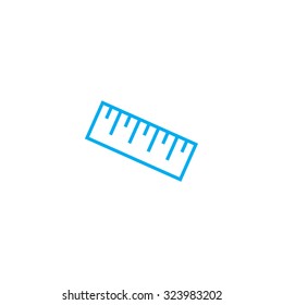 A Blue Icon Isolated on a White Background - Ruler