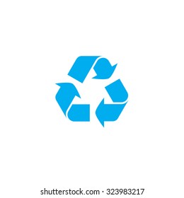A Blue Icon Isolated on a White Background - Recycle