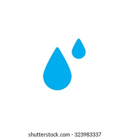 A Blue Icon Isolated on a White Background - Raindrops