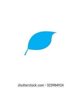 A Blue Icon Isolated on a White Background - Leaf