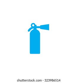 A Blue Icon Isolated on a White Background - Fire Extinguisher