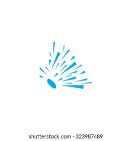 A Blue Icon Isolated on a White Background - Explosion