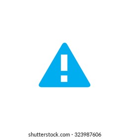 A Blue Icon Isolated on a White Background - Triangle Exclamation