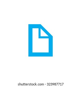 A Blue Icon Isolated on a White Background - Document