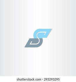 blue icon letter s logotype vector design element