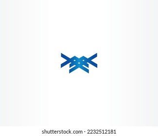 Blue icon logo design vector template