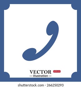 blue icon on white background.  challenge, answer the call, web icon. vector design