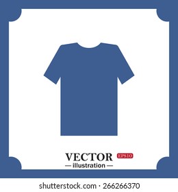 blue icon on white background.  Tshirt, web icon. vector design