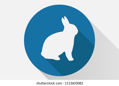 Blue icon of a rabbit.