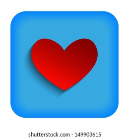 Blue icon with a red heart